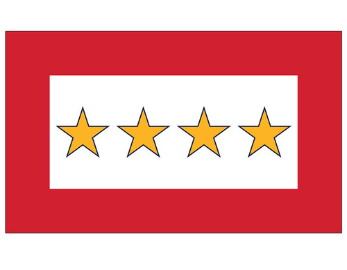 Gold Star Service Banner - 4 Stars