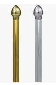 4ft aluminum silver pole only- unswedged