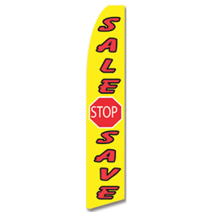 Sale Stop and Save Feather Flag