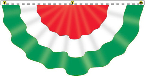 Mexico 3' x 6' Nylon Pleated Fan