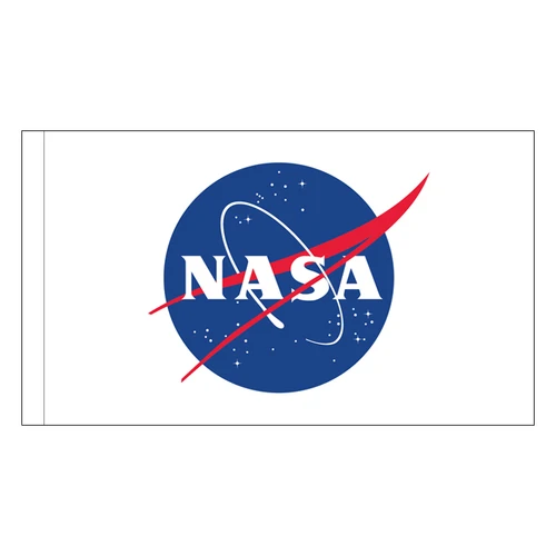 NASA (insignia) Flag with pole sleeve - White Background