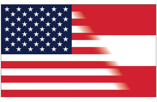 US / Austria 3x5 Custom Flag 