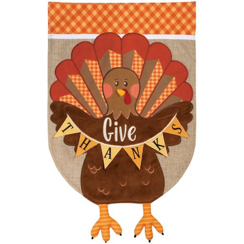 "Turkey" Double Applique Garden Flag