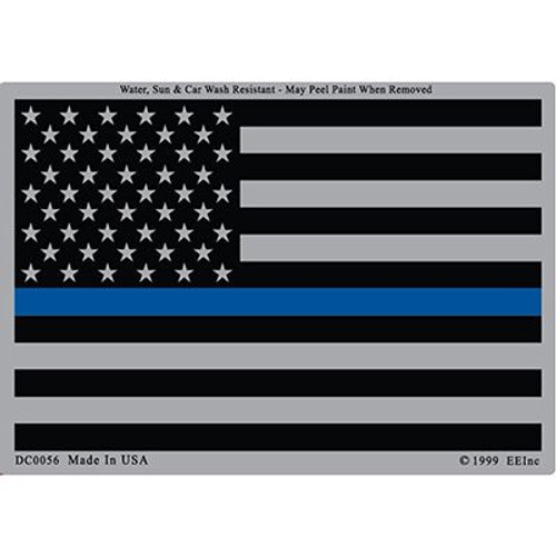 Thin Blue Line American Police Silver Decal