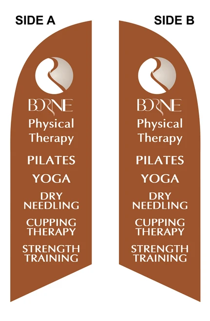 Borne Physical Therapy Custom Feather  Flag Package ( 1 Kit )
