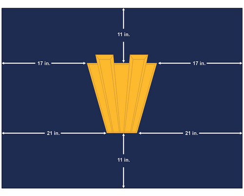 Senior Level Fringed Flag (Appliqued)  Gspec 3x4ft ph fr with modified image sizing