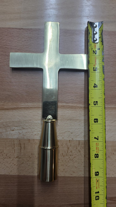Metal Gold Church Cross for Wood Poles Only