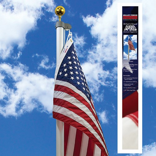 Valley 20 Foot Tapered Aluminum Flagpole