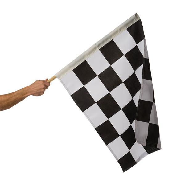 Felt Racing Flag Black & White Checkered Auto Racing Flag 24