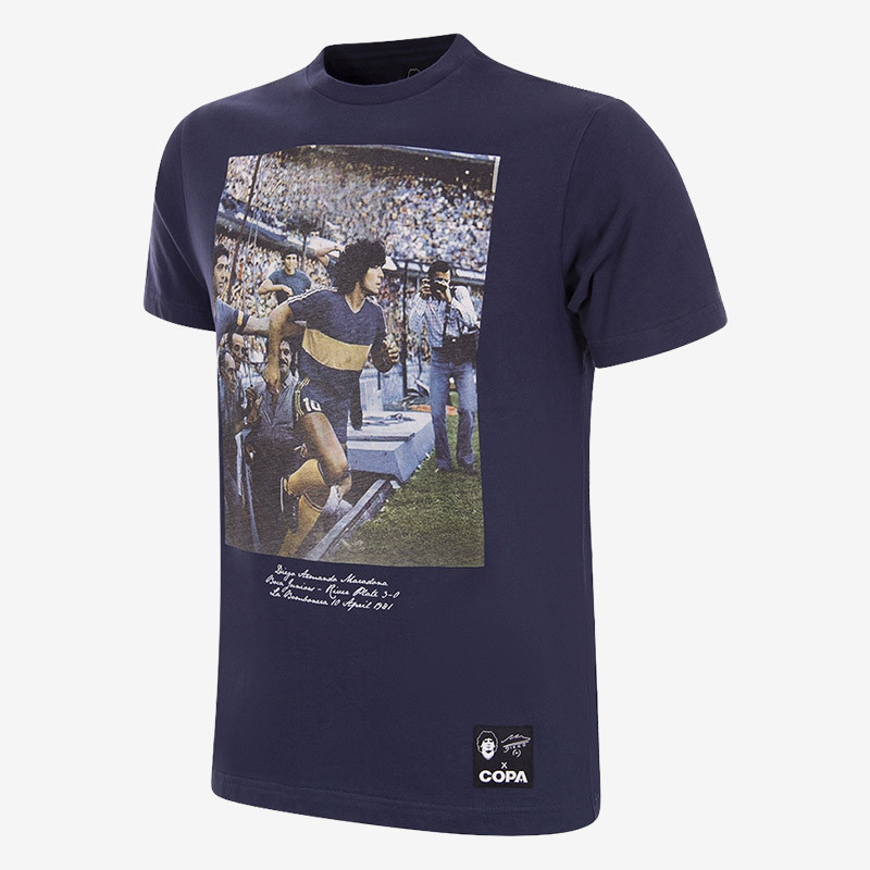 1984 Napoli Copa X Maradona COPA T-Shirt maradona Retro Blue Shirt Football ジャケット・アウター