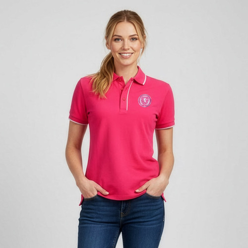 Official Scotland Ladies Polo Shirt (Pink)