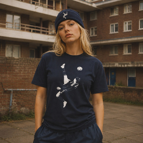 Overhead Kick Adults Tee - Navy