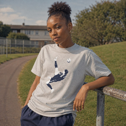 Overhead Kick Adults Tee - Heather Grey