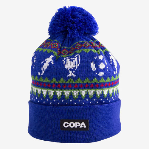 Copa Nordic Knit Football Beanie - Blue (Clearance)