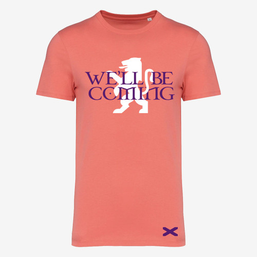 We'll be Coming Adults Tee - Salmon Pink (Clearance)