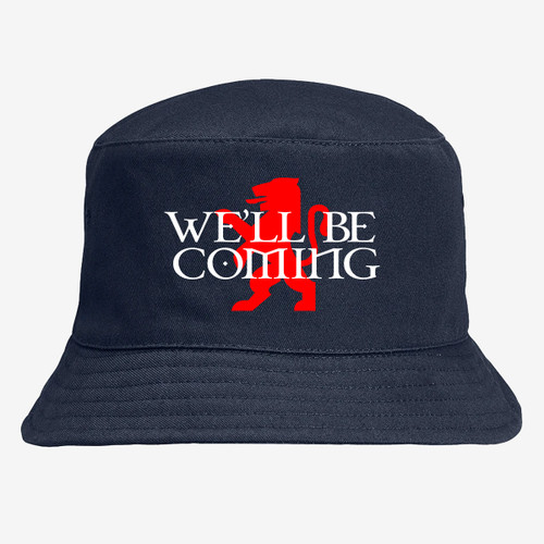 We'll be Coming Bucket Hat - Navy