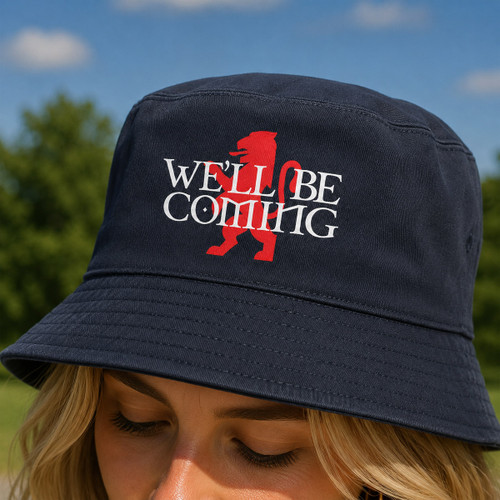 We'll be Coming Bucket Hat - Navy