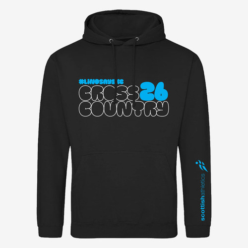 Scottish Athletics Lindsays National Cross Country Championships Adults Hoodie 2026 - Black (Clearance)