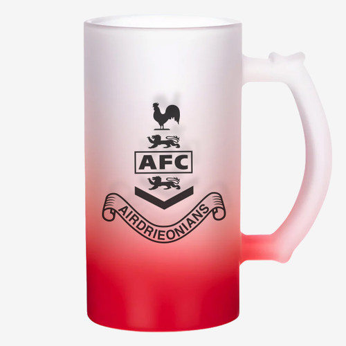 Airdrieonians Frosted Glass Beer Stein