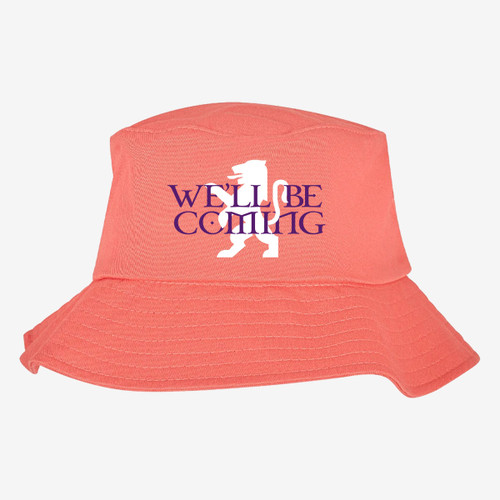 We'll be Coming Bucket Hat - Salmon Pink