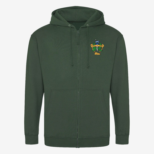 Boroughmuir High School Full Zip Hoodie (Bottle Green)