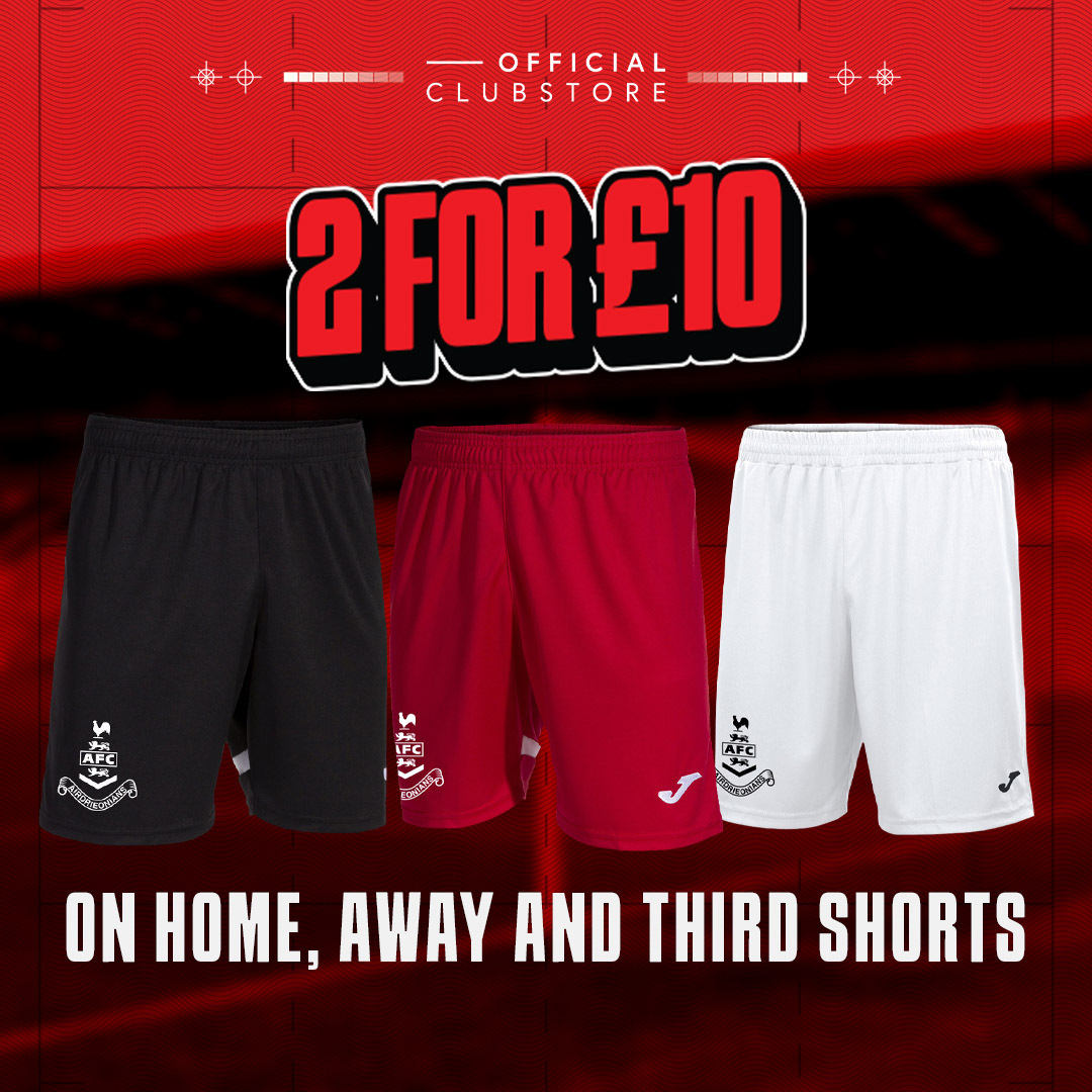 Airdrieonians home, away and third shorts clearance