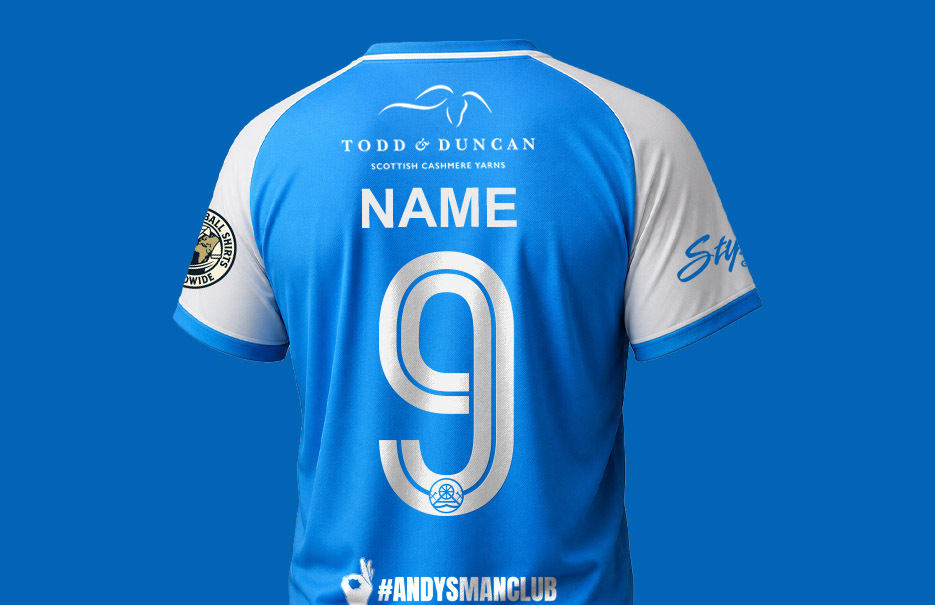 Cowdenbeath name and number printing
