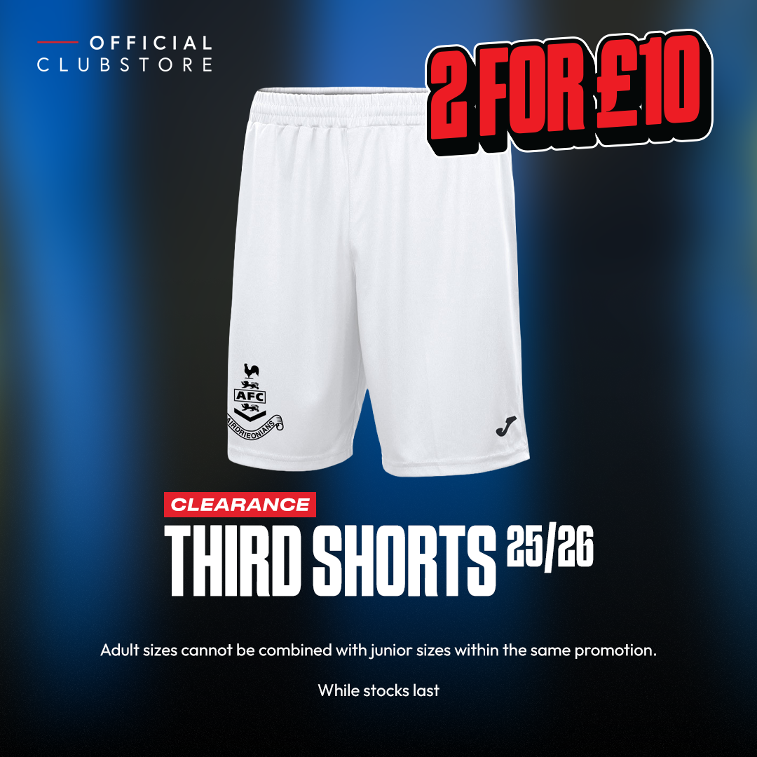 Airdrieonians Third Shorts 25/26 clearance 2 for £10