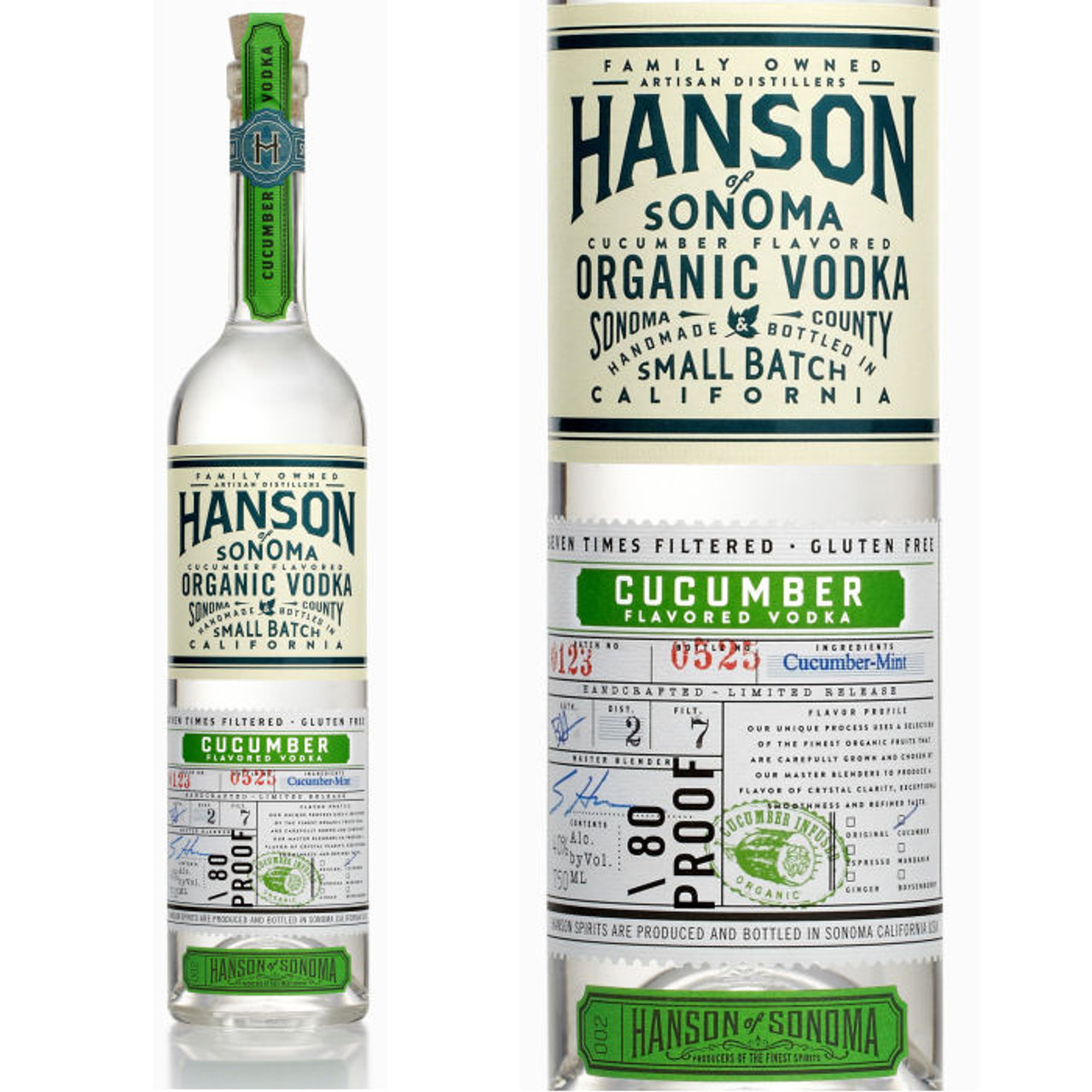 Hanson of Sonoma Cucumber Organic Vodka 750ml