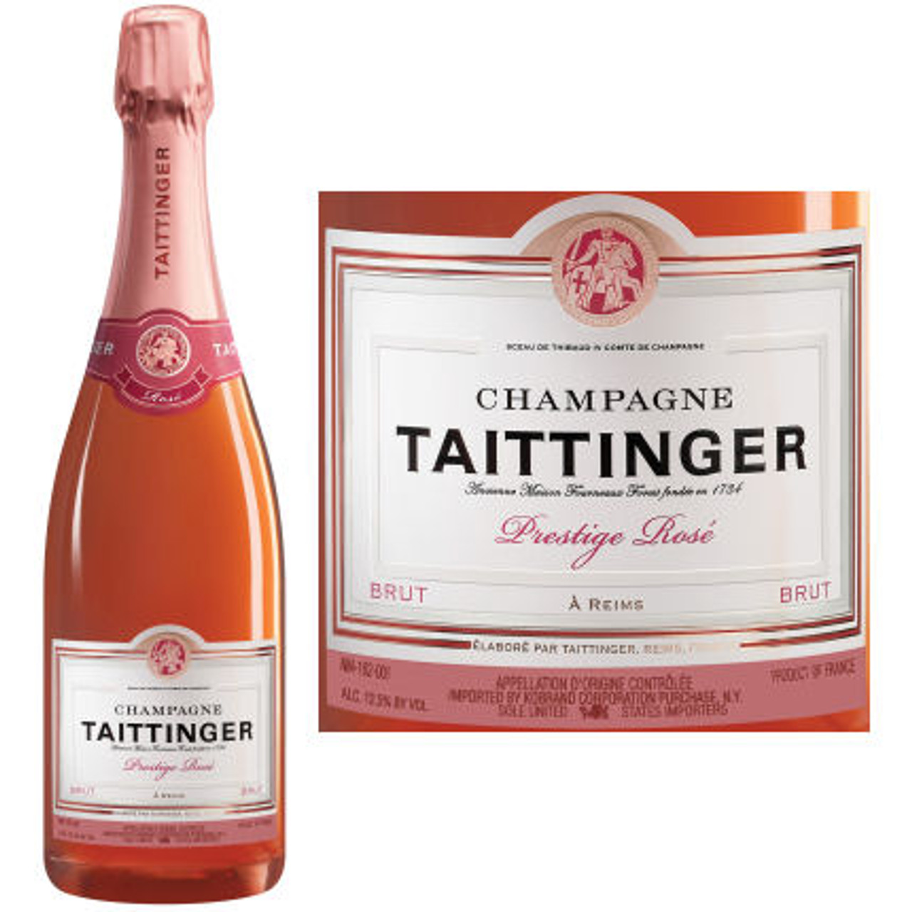 Champagne Taittinger Cuvee Prestige Rose NV Rated 92WS