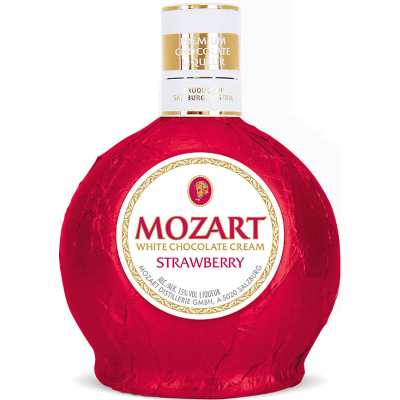 Mozart Chocolate 750ml Cream White Liqueur Strawberry