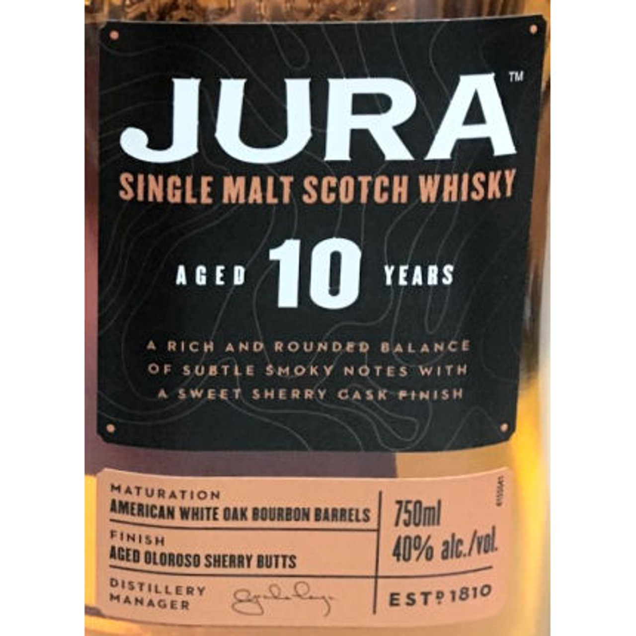 Isle of Jura 10 Year Old Single Malt Scotch Whisky 750 mL