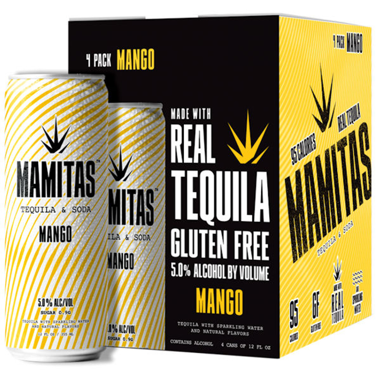 Mamitas Mango Tequila & Soda Ready To Drink 12oz 4 Pack Cans