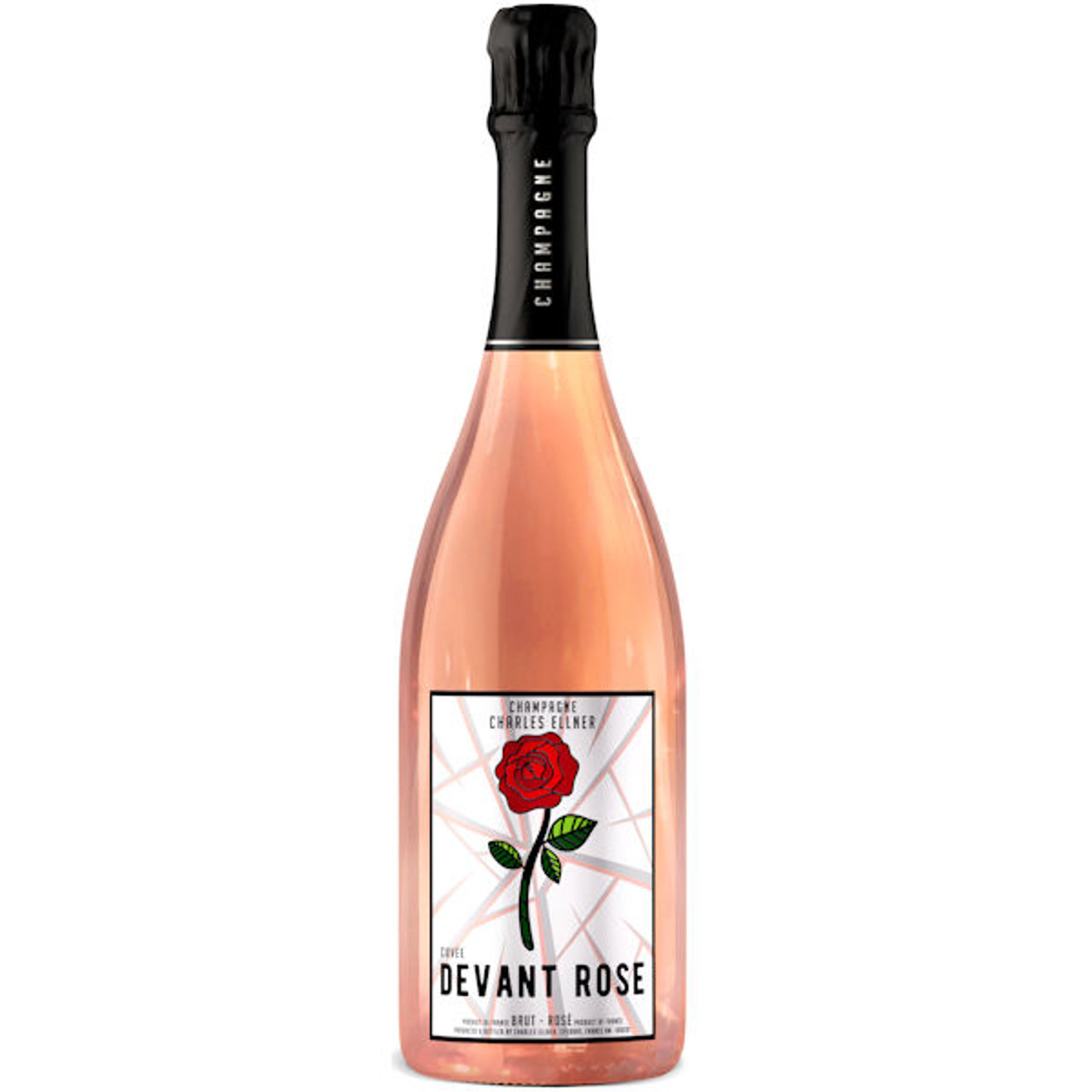 rose champagne bottle