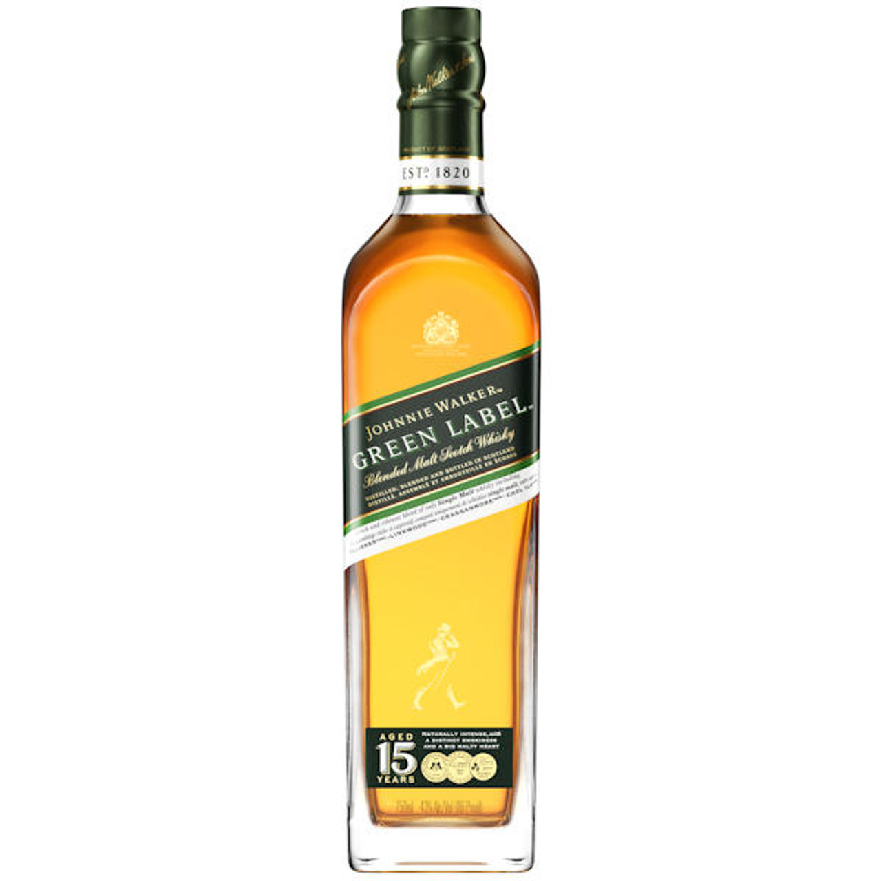 Johnnie Walker Green Label 15 Year Old Blended Scotch 750ml Rated 94WE