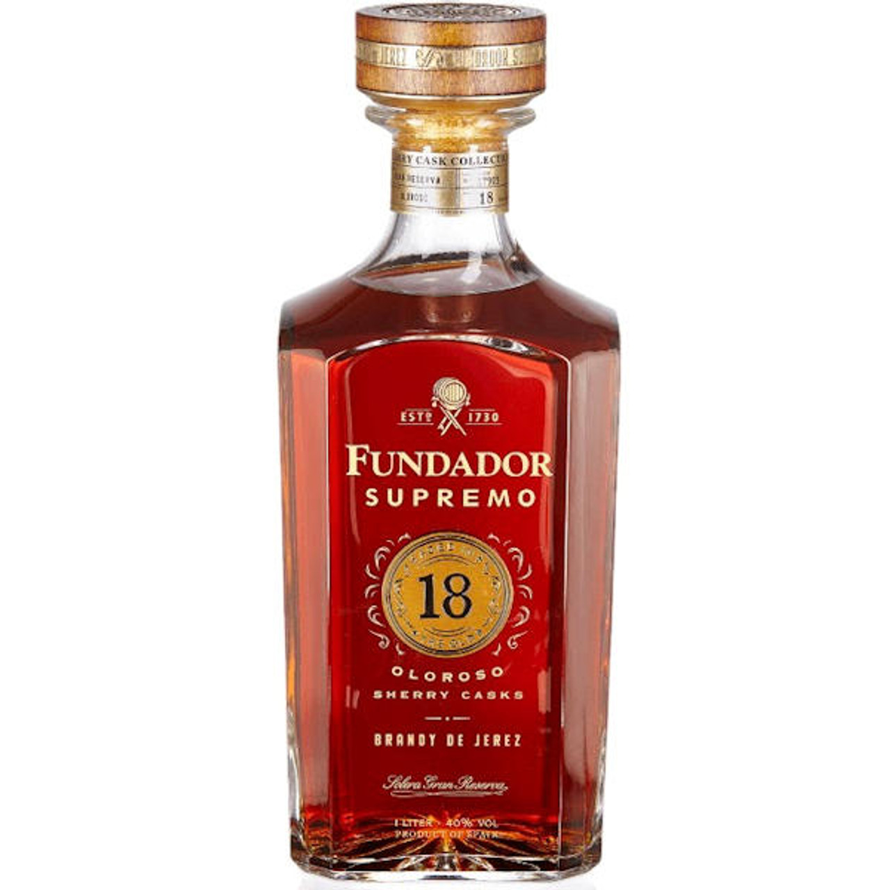 Fundador Supremo 18 Year Old Sherry Cask Brandy 1L