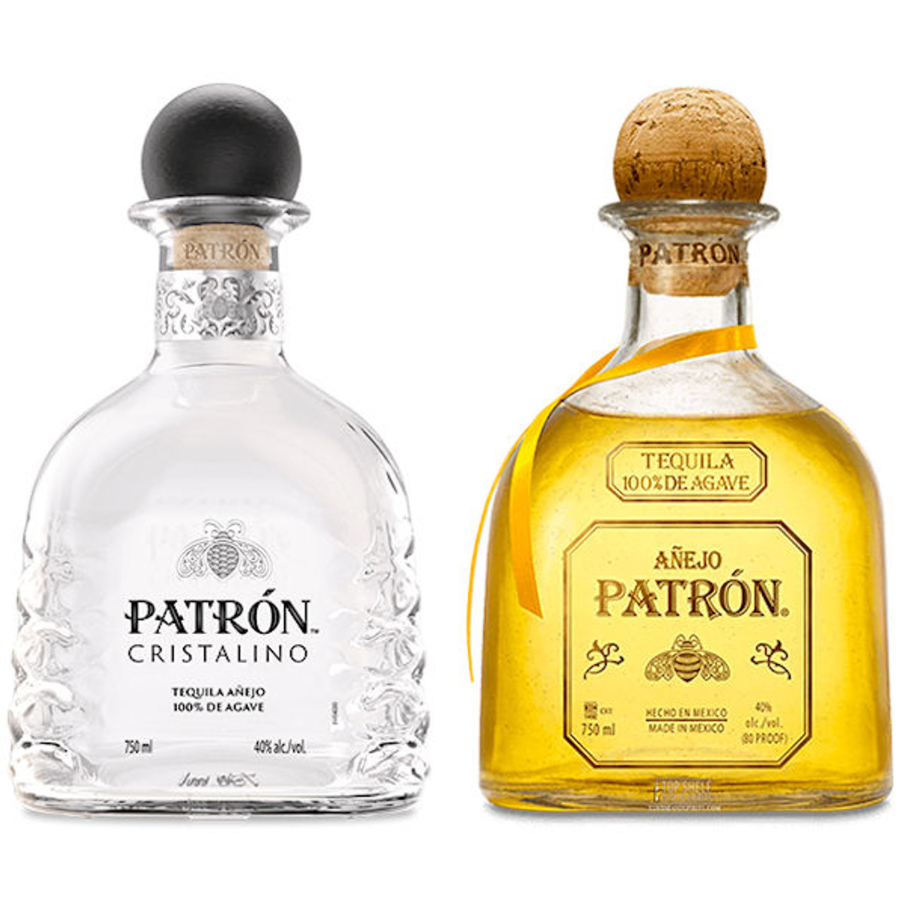 Patrón Añejo Tequila 750ml✖︎2本 Patron 2-Bottle Bundle - Cristalino Añejo & Añejo Tequila 750ml