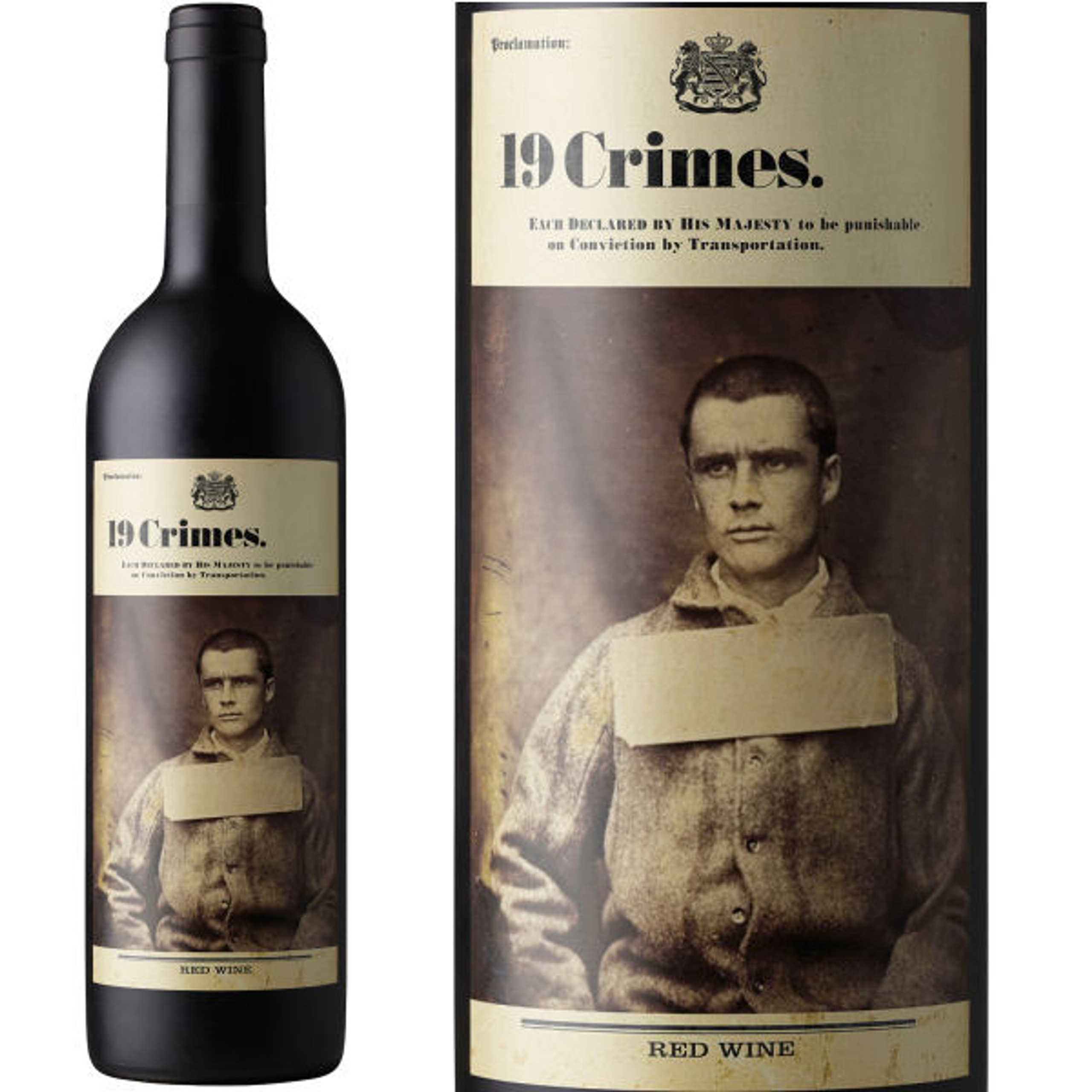 19 crimes wine labels