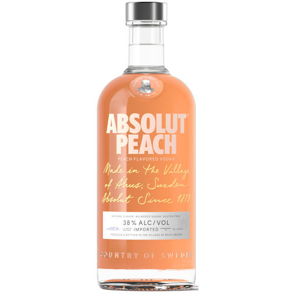 Absolut Apeach Swedish Grain Vodka 750ml ShopWineDirect
