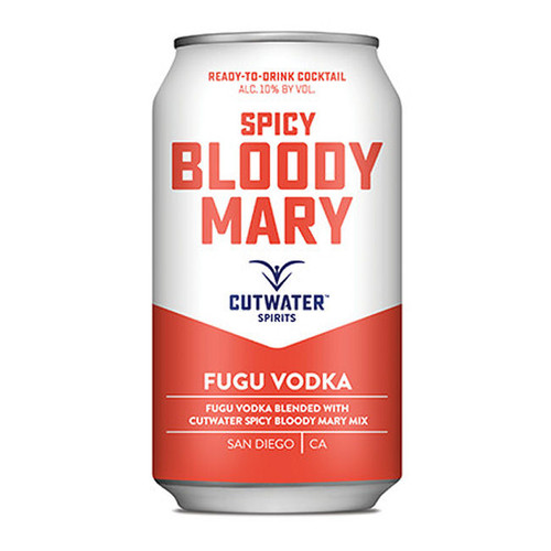 Cutwater Spirits Fugu Vodka Spicy Bloody Mary Ready-To-Drink 4-Pack 12oz Cans