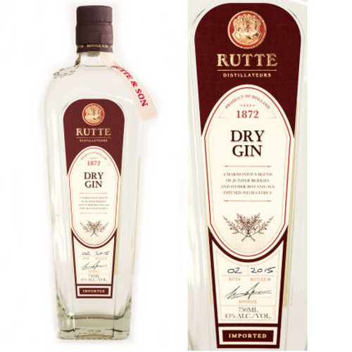 Rutte Dry Gin 750ml