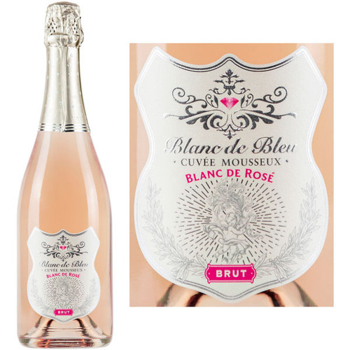Blanc de Bleu Blanc de Rose Brut Sparkling NV 750ml is full and round with smooth flavors and fine persistent bubbles. The extra measure of Chardonnay contributes elegance and austerity
