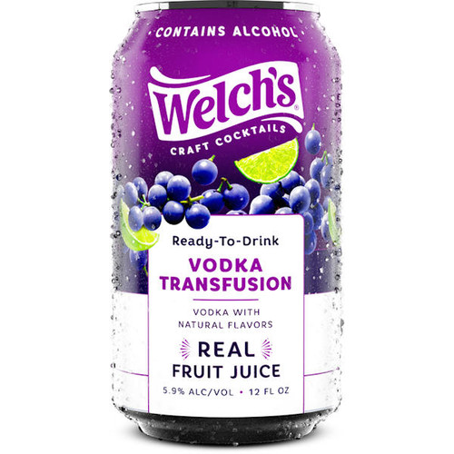 Welch's Craft Cocktails Vodka Transfusion Ready-To-Drink 4-Pack 12oz Cans