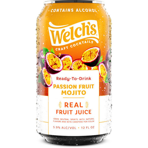 Welch's Craft Cocktails Passion Fruit Mojito Ready-To-Drink 4-Pack 12oz Cans
