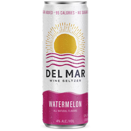 Del Mar Watermelon Wine Seltzer 12oz 4 Pack Cans