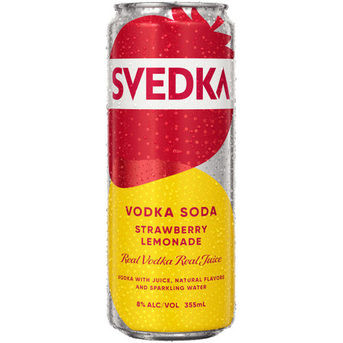 Svedka Strawberry Lemonade Vodka Soda 4-Pack 12oz Can