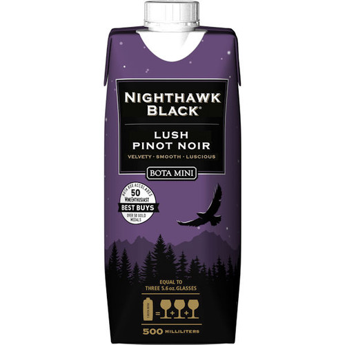 Bota Mini Nighthawk Black Lush Pinot Noir 500ml