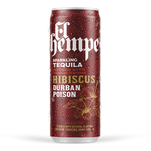 El Hempe Hibiscus Sparkling Tequila Ready To Drink 12oz 4 Pack Cans