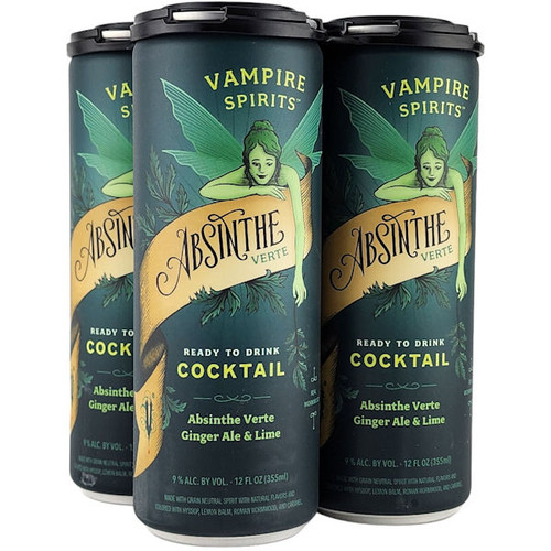 Vampire Spirits Absinthe Cocktail Ready-To-Drink 4-Pack 12oz Cans