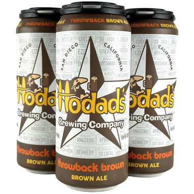 Hodad's Brewing Throwback Brown Ale 16oz 4 Pack Cans